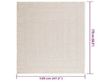 Rug ZIZUR Cream 120x170 cm Jute Look Indoor and Outdoor 4010364