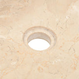 Bathroom Vanity Cabinet Solid Teak with Sink Marble Cream 3058160