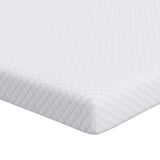 Mattress Topper White 140 x 200 x 7 cm Jaquard Fabric 4106238