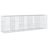 Gabion Basket with Cover 500x100x150 cm Galvanised Iron 3295217