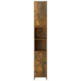 Bathroom Cabinet Smoked Oak 30x30x183.5 cm Engineered Wood 815108