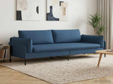 3-Seater Sofa Blue 222 x 81 x 89 cm Fabric 42048637