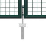 Garden Gate Steel 400x75 cm Green 144310