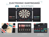 Electronic Dartboard Set, 27 Games Modes and 202 Variations, LED & 12 Soft Tip Darts and Cabinet to T3398P349129