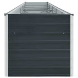 Garden Raised Bed Galvanised Steel 400x80x45 cm Anthracite 47059