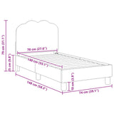 Toddler Bed Frame with Headboard Light Grey 70 x 140 cm 42010966