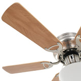 Ornate Ceiling Fan with Light 82 cm Light Brown 50536