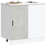 Kitchen Base Cabinet Porto Concrete Grey Engineered Wood 854302