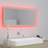 LED Bathroom Mirror Sonoma Oak 100x8.5x37 cm Acrylic 804943