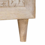 Coffee Table with Shelf Beige 80 x 50 x 40 cm Solid Acacia wood 4018120