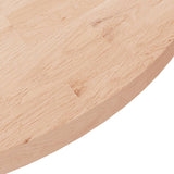 Round Table Top 90x2,5 cm Untreated Solid Wood Oak 342906