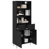 Highboard with Drawer 2 pcs Black Oak Engineered Wood 3416172