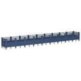 Garden Planter with Pegs Blue Grey 363.5x43.5x43.5 cm PP 368029