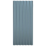 ZNTS Roof Panels 12 pcs Powder-coated Steel Grey 80x36 cm 319134