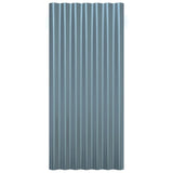 ZNTS Roof Panels 12 pcs Powder-coated Steel Grey 80x36 cm 319134