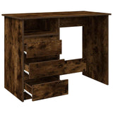 Desk Smoked Oak 102x50x75 cm Engineered Wood 860467