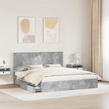 Storage Bed Concrete Grey 180 x 200 cm Engineered Wood 3411183
