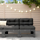 Garden Middle Sofas 2 pcs Grey Solid Wood Pine 825641