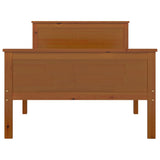 Bed Frame Honey Brown Solid pine wood, plywood Single Bed 322189