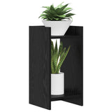 Plant Stand Black Oak 30 x 30 x 60 cm Engineered Wood 899597
