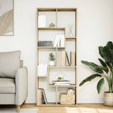 Room Divider Bookcase Sonoma Oak 67x25x161.5 cm Engineered Wood 858077