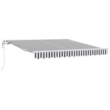 Automatic Retractable Awning Anthracite&White 300x250 cm 3215780