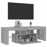 TV Cabinet with LED Lights Grey Sonoma 120x35x40 cm 815667
