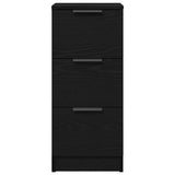 Sideboard with Drawer Black Oak 30 x 30 x 70 cm Engineered Wood 862774