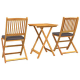 Garden Bistro Set 3 pcs Brown Solid Acacia Wood 42000952