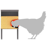 Chicken Feeder 2 pcs Black 41.5 x 20.5 x 33 cm 879987