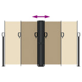 ZNTS Retractable Side Awning Beige 140x600 cm 4004615