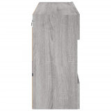 TV Wall Cabinet with LED Lights Grey Sonoma 98.5x30x60.5 cm 837111