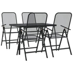 ZNTS 5 Piece Garden Dining Set Anthracite Metal Mesh 3211820