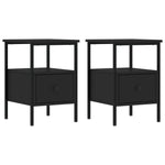 ZNTS Bedside Cabinets 2 pcs Black 34x36x50 cm Engineered Wood 826044