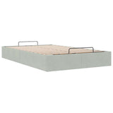 Ottoman Bed Frame No Mattress Light Grey Double Velvet 3311000