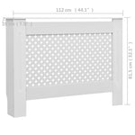 ZNTS Radiator Covers 2 pcs White 112x19x81.5 cm MDF 3051377