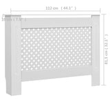 ZNTS Radiator Covers 2 pcs White 112x19x81.5 cm MDF 3051377