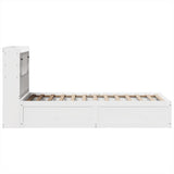 Bed Frame without Mattress White 90x200 cm Solid Wood Pine 3323504