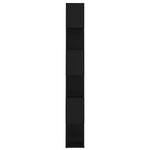 Book Cabinet Room Divider Black 60x24x186 cm Engineered Wood 809099