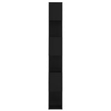 Book Cabinet Room Divider Black 60x24x186 cm Engineered Wood 809099