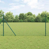 Chain Link Fence Green 10 x 1 m Steel 42004773