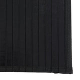 Rug Rectangular Black100x300 cm Bamboo 376948