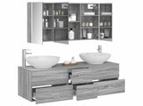 Bathroom Furniture Set 4 pcs Grey Sonoma 3406988