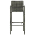 5 Piece Garden Bar Poly Rattan Grey 3064773