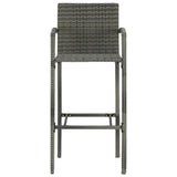 5 Piece Garden Bar Poly Rattan Grey 3064773