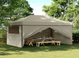 Party Tent Folding Taupe 292 x 440 x 315 cm Oxford Fabric 42023634