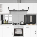 Kitchen Backsplash 2 pcs Dark Grey 110 x 60 cm Tempered Glass 3415508