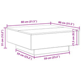 Coffee Table Old Wood 80 x 80 x 31 cm 862997