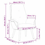 Armchair Wine Red 69 x 74 x 93 cm Fabric 42001853