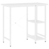 Computer Desk White 80x40x72 cm MDF and Metal 20555